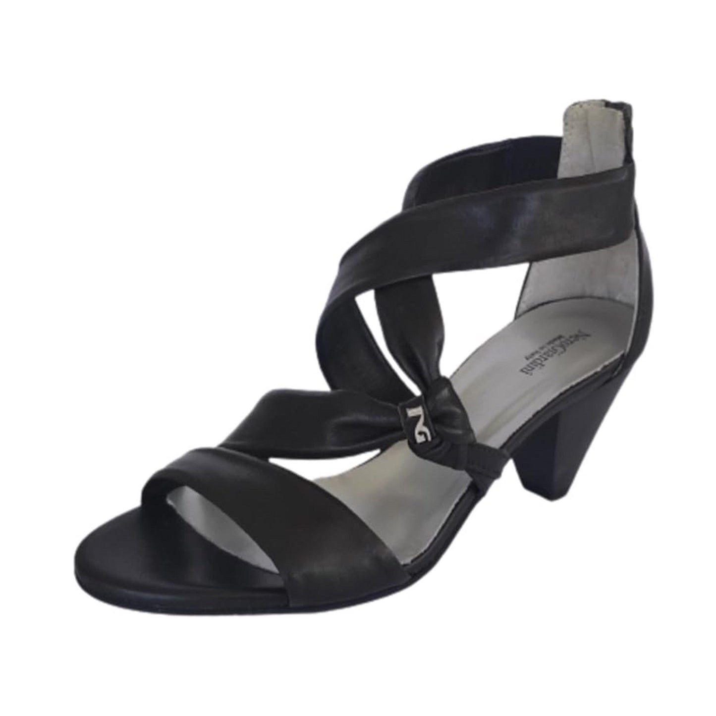Sandali Donna NeroGiardini P308820D in Nappa Nero Tacco a cono