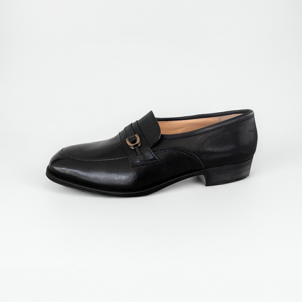 Mocassini Classici Uomo Colletti 934 Vera Pelle Cervo Nero - 45 EU