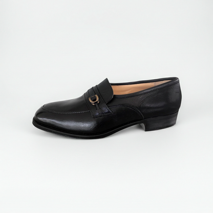 Mocassini Classici Uomo Colletti 934 Vera Pelle Cervo Nero - 45 EU