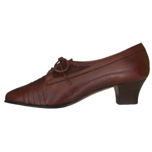 Scarpe Donna Lady Confort 009 Vera Pelle, Marrone Cuoio