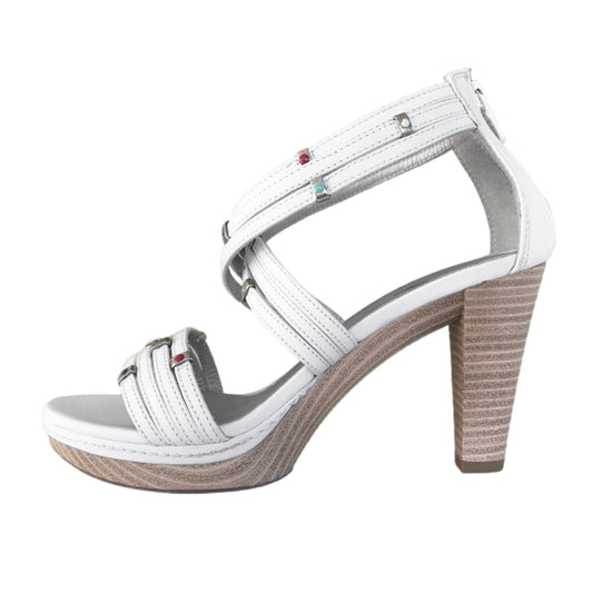 Sandali Donna NeroGiardini P106020D Vera Pelle Bianco
