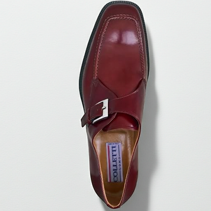 Scarpe Classiche Uomo con Fibbia, Colletti 2724, Vera Pelle, Marrone, Fondo Cuoio - Numero 46