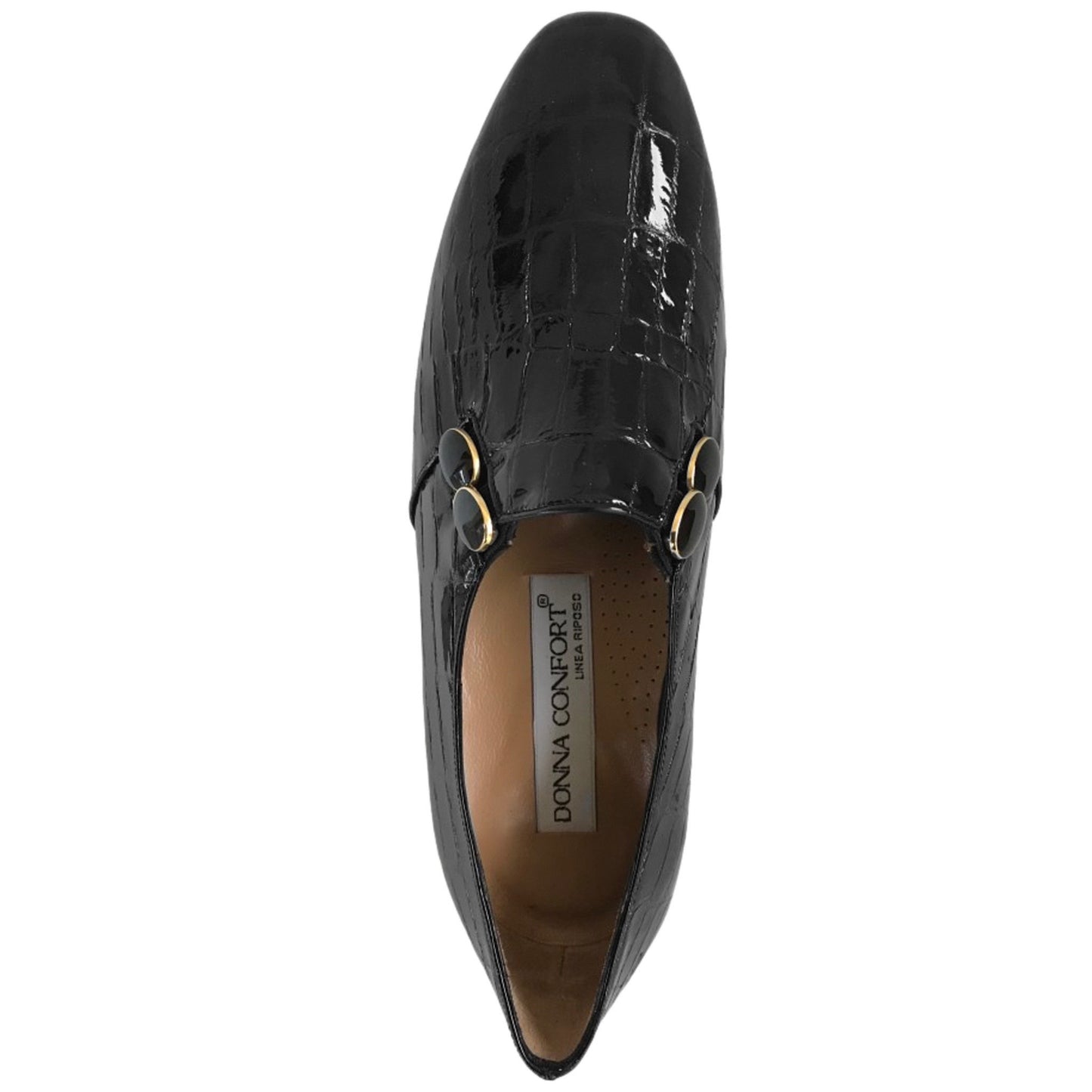 Scarpe Chiuse Donna Confort 1925 Vera Pelle in vernice, Stampa Cocco, con elastici laterali
