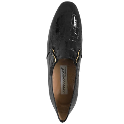 Scarpe Chiuse Donna Confort 1925 Vera Pelle in vernice, Stampa Cocco, con elastici laterali