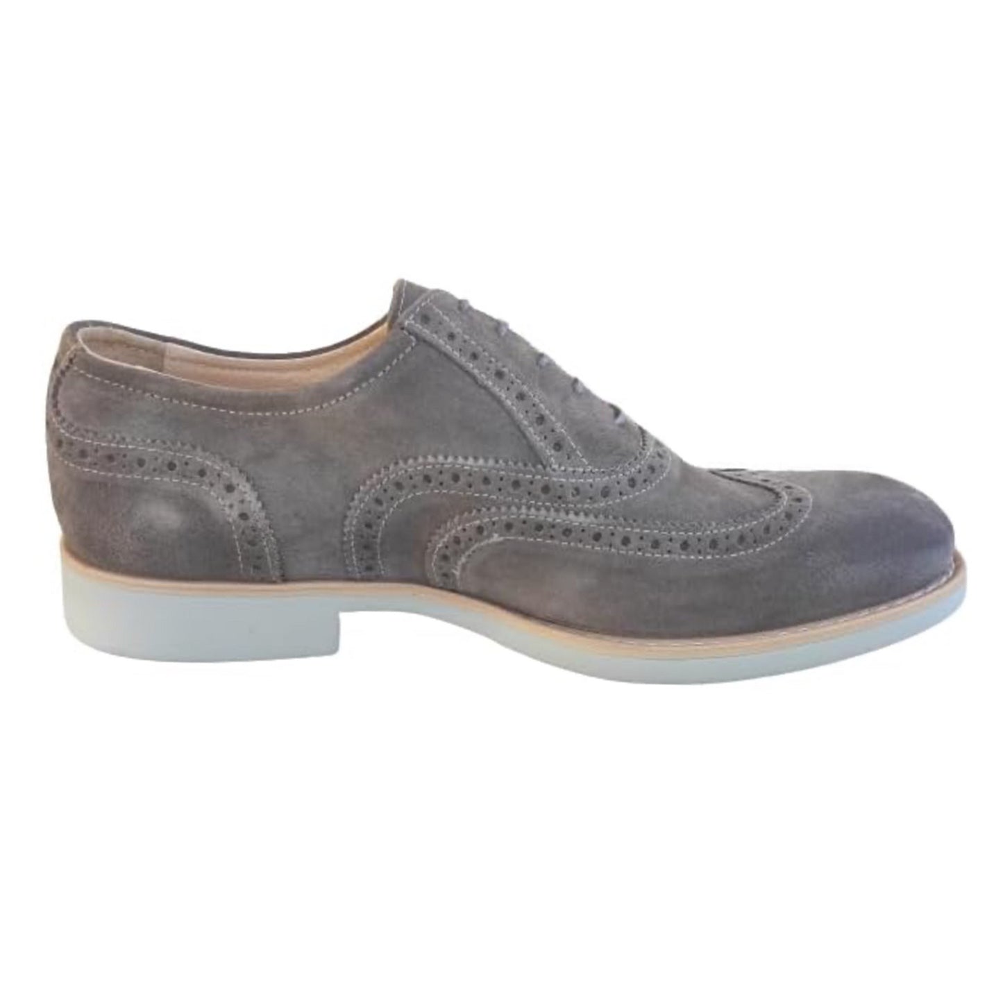 Scarpe inglesine Oxford Uomo NeroGiardini P603970U Vera Pelle Grigio Pietra - 42 EU