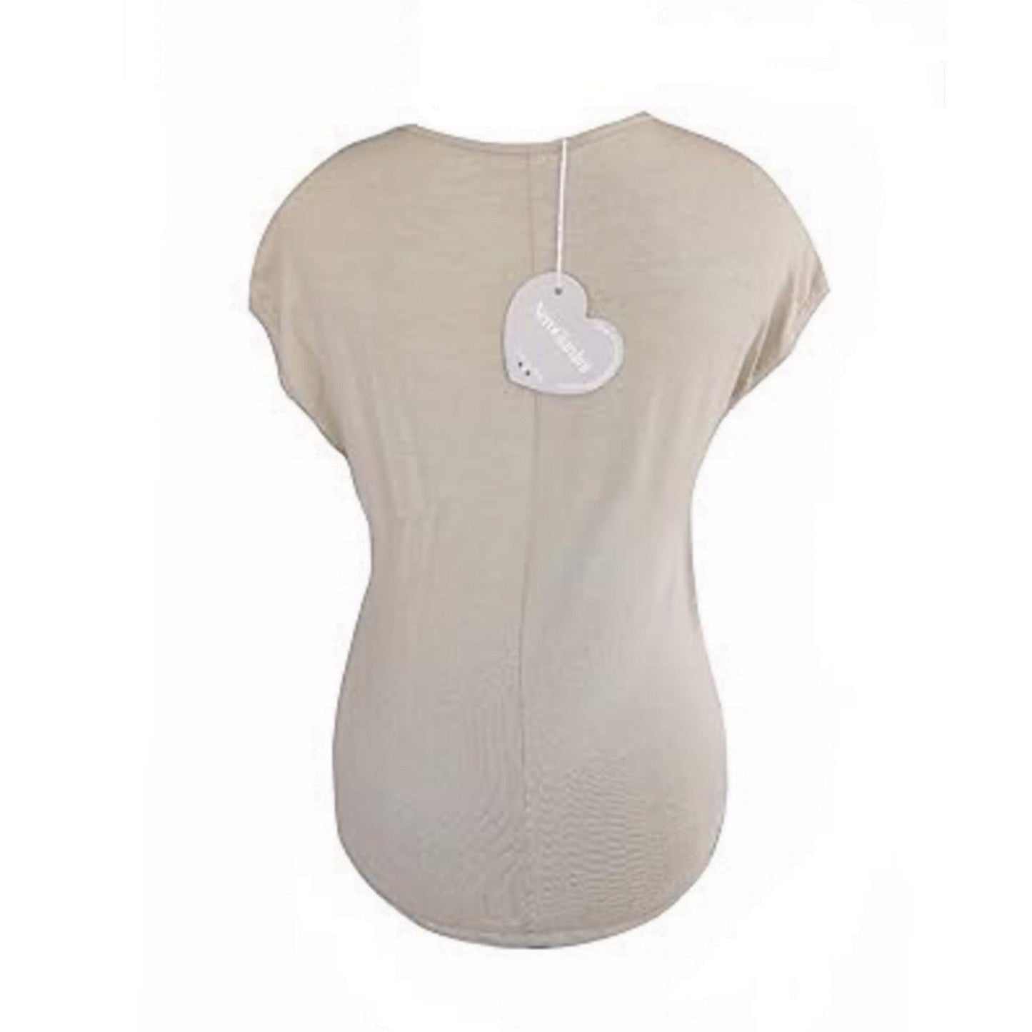 T-Shirt Donna NeroGiardini P561910D Maglina e Pizzo Beige