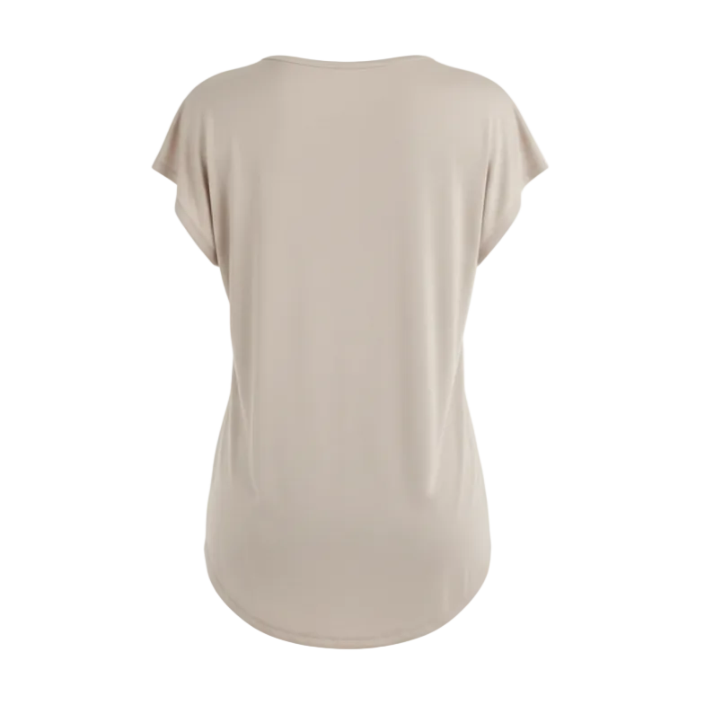 T-Shirt Donna NeroGiardini P561910D Maglina e Pizzo Beige