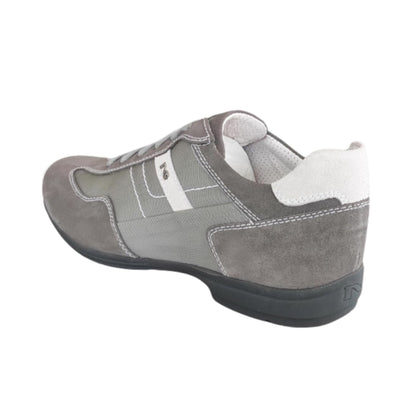 Sneakers Stringate Basse Uomo P704780U Vera Pelle Scamosciata Tessuto Gysel Grigio Fumo - 43 EU
