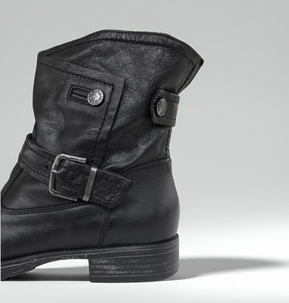 Stivaletti biker donna NeroGiardini in vera pelle nera, A309210D, Numero 38 EU