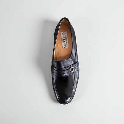 Mocassini Classici Uomo Colletti 934 Vera Pelle Cervo Nero - 45 EU
