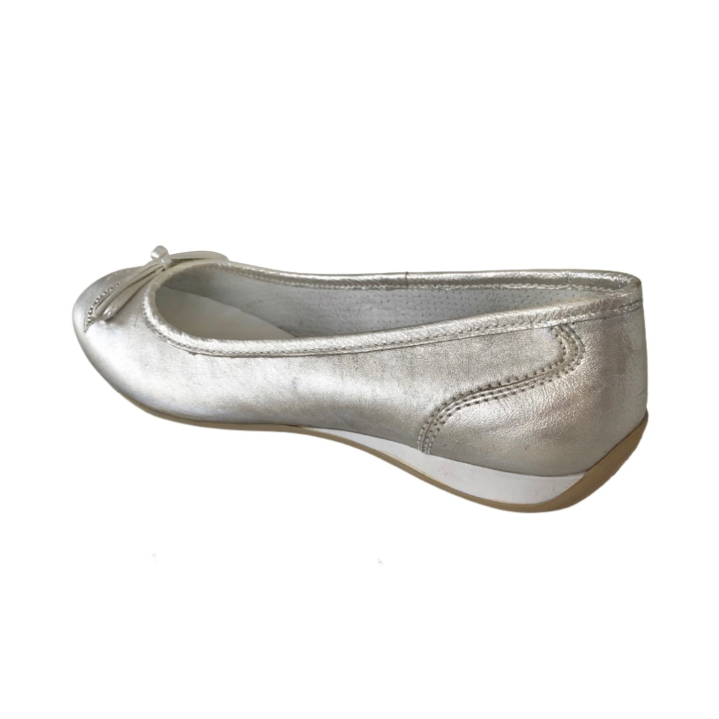 Ballerine NeroGiardini 300 Vera Pelle Argento Platino