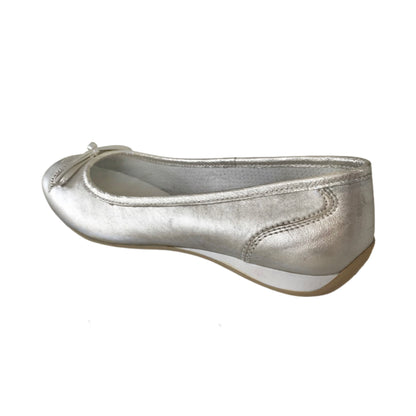 Ballerine NeroGiardini 300 Vera Pelle Argento Platino