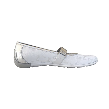 Ballerine NeroGiardini 36190 Vera Pelle Argento Tela Monogram