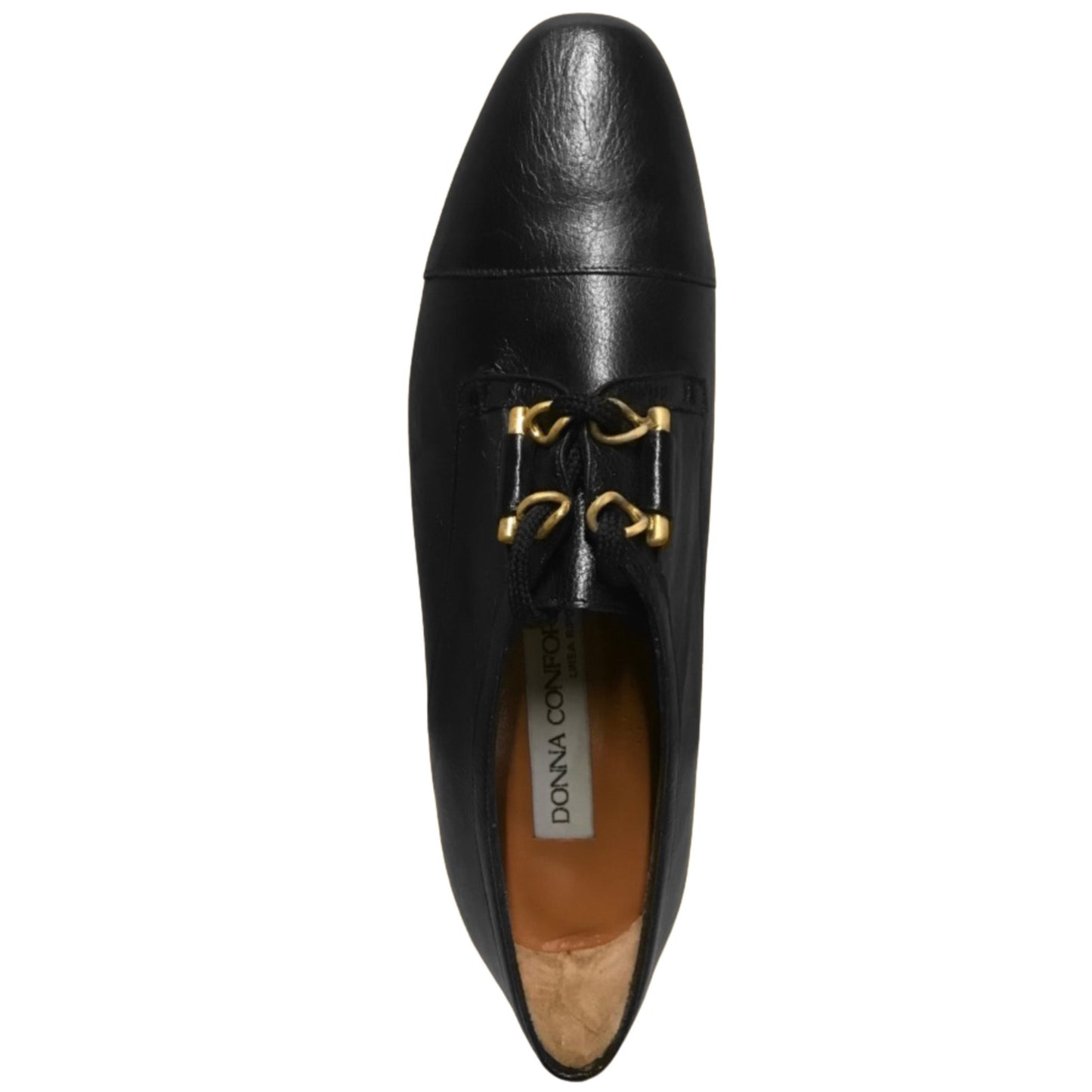 Scarpe classiche Donna Confort 1603 con lacci, tacco 4.5 cm, con Vera Pelle, Nero