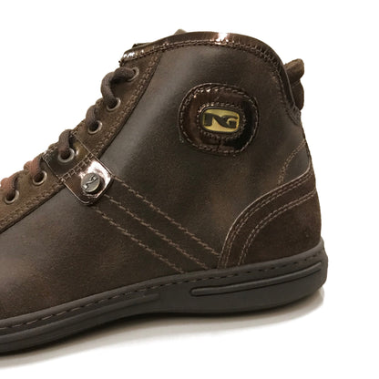 Sneakers Stringate Uomo NeroGiardini 07740 Vera Pelle e Pelle Scamosciata, Marrone Testa di Moro