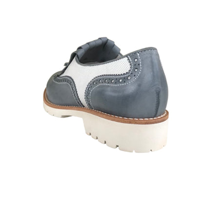 Scarpe Inglesine Estive Donna NeroGiardini P717192D Navy Bianco