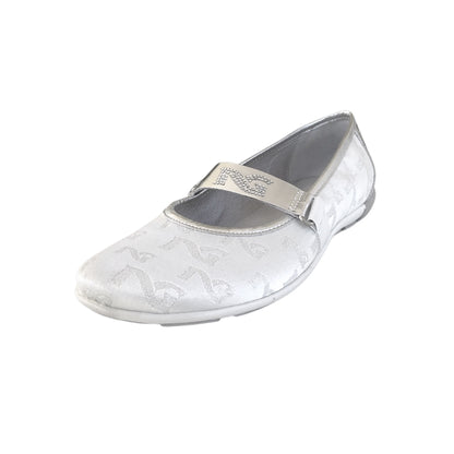 Ballerine NeroGiardini 36190 Vera Pelle Argento Tela Monogram