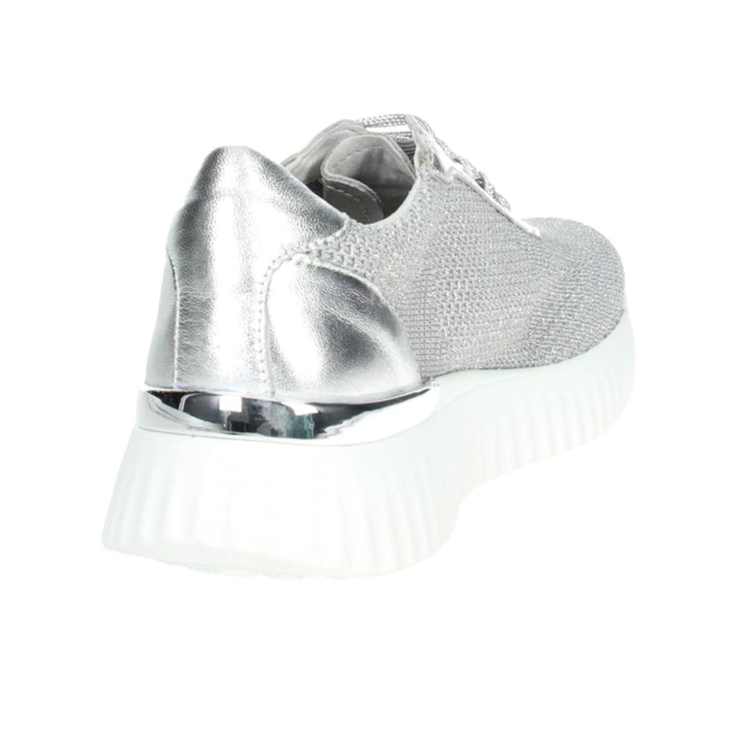 Cinzia Soft Sneakers Donna Grigio Argento Tessuto Platform Bianco Iv16553