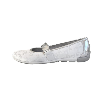 Ballerine NeroGiardini 36190 Vera Pelle Argento Tela Monogram