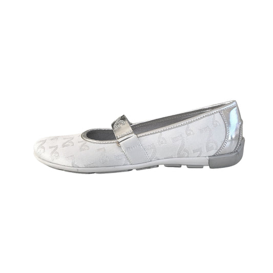 Ballerine NeroGiardini 36190 Vera Pelle Argento Tela Monogram