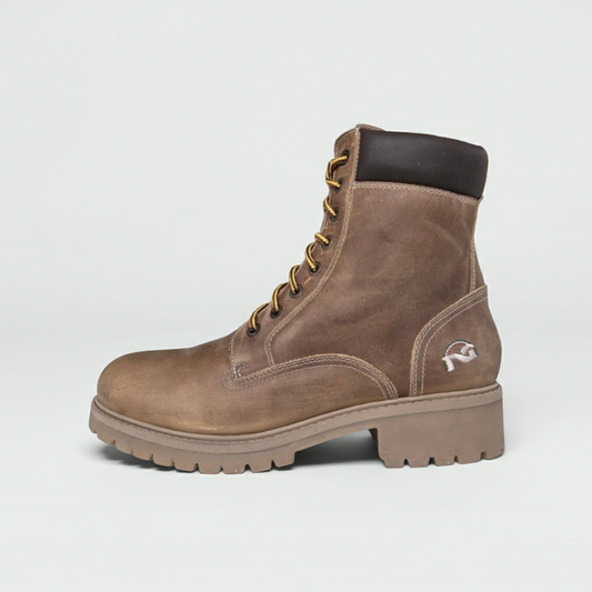 Stivaletti NeroGiardini A207780D, Vera Pelle, Marrone Sabbia, Suola Carroarmato