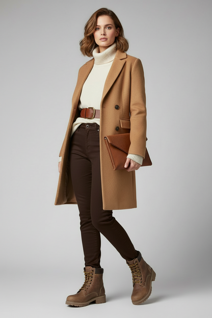 Stivaletti NeroGiardini A207780D, Vera Pelle, Marrone Sabbia, Suola Carroarmato