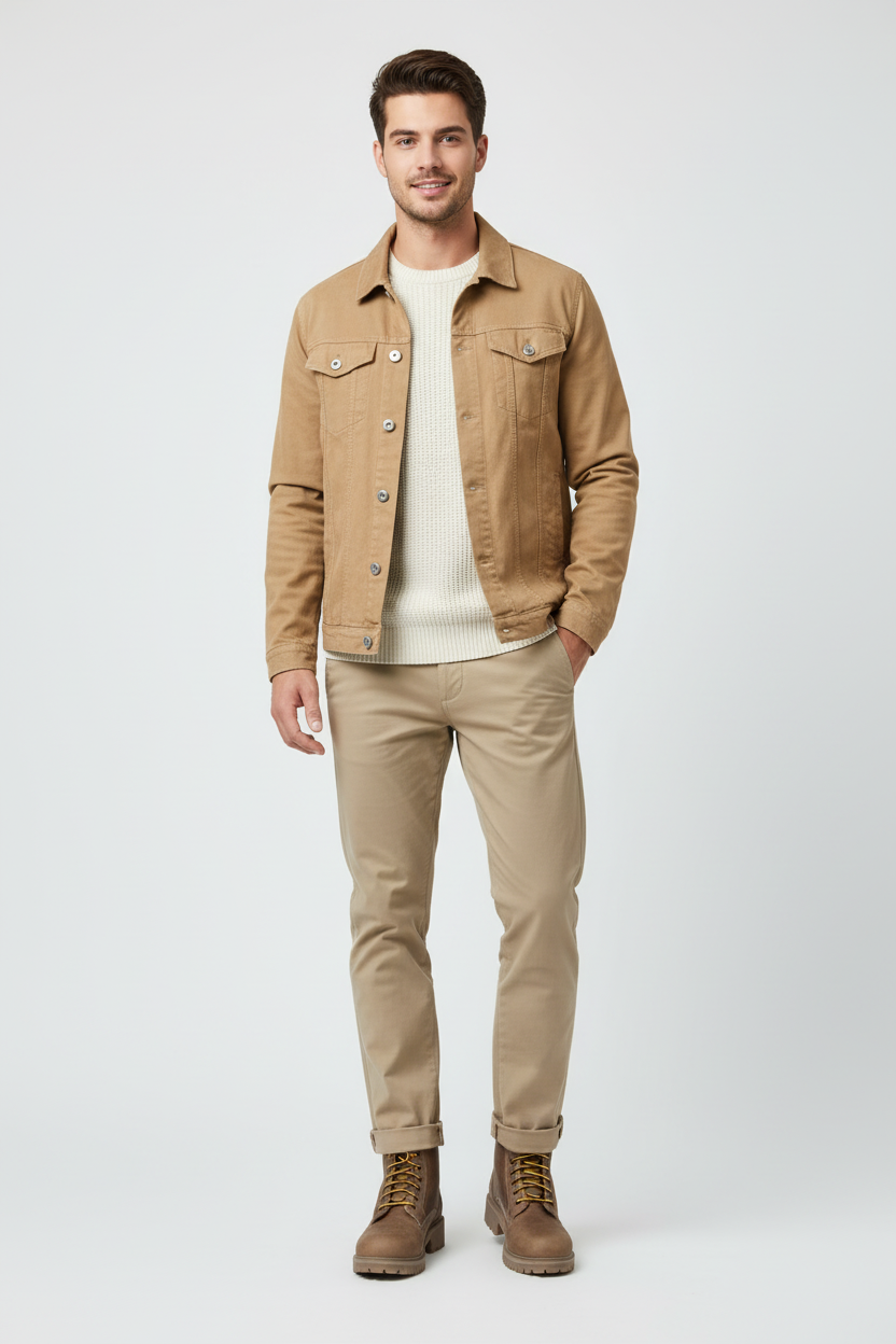 Stivaletti NeroGiardini A207780D, Vera Pelle, Marrone Sabbia, Suola Carroarmato