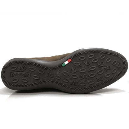 Sneakers Uomo Eleganti NeroGiardini A100701U Vera Pelle, Stringate, Marrone - Numero 44