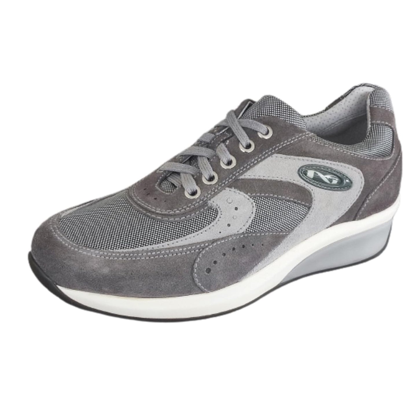 Sneakers Stringate Uomo NeroGiardini P201121U camoscio Grigio Fumo - 40 EU