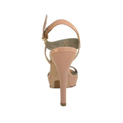Sandali Donna NeroGiardini P309021DE Tacco Alto con Plateau Vernice Cipria Nude