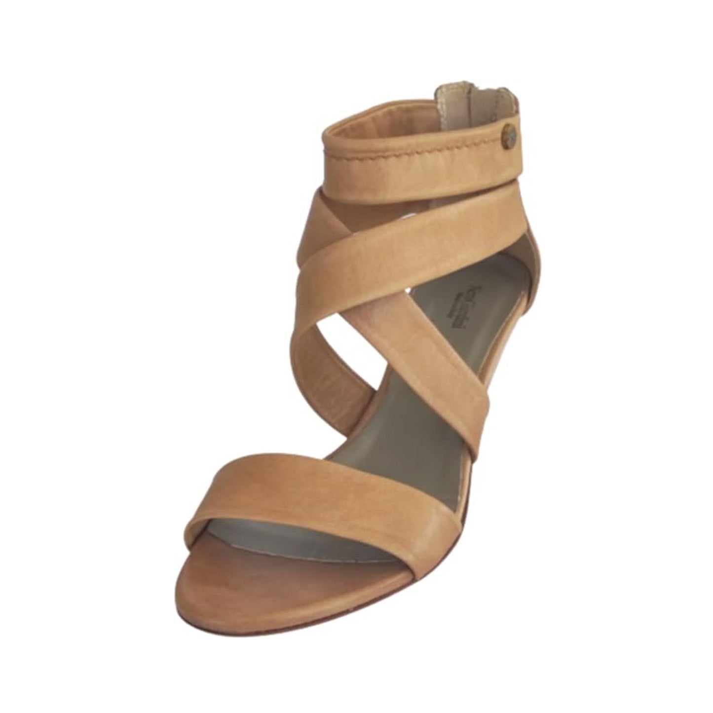 Sandali Donna NeroGiardini P106210D in Vera Pelle Cuoio Tacco a cono