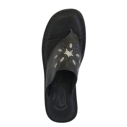 Ciabatte infradito FlyFlot Nero Vera Pelle