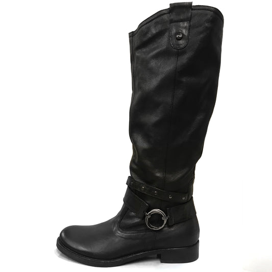 Stivali Cavallerizza Donna NeroGiardini A207991D Vera pelle, Tacco basso, Cerniera Zip, Borchie - Colore Nero
