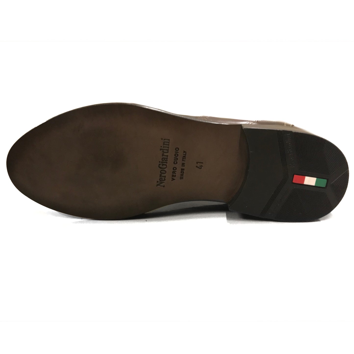 Sneakers Stringate Uomo NeroGiardini P100631U Vera Pelle, Marrone, Fondo Cuoio