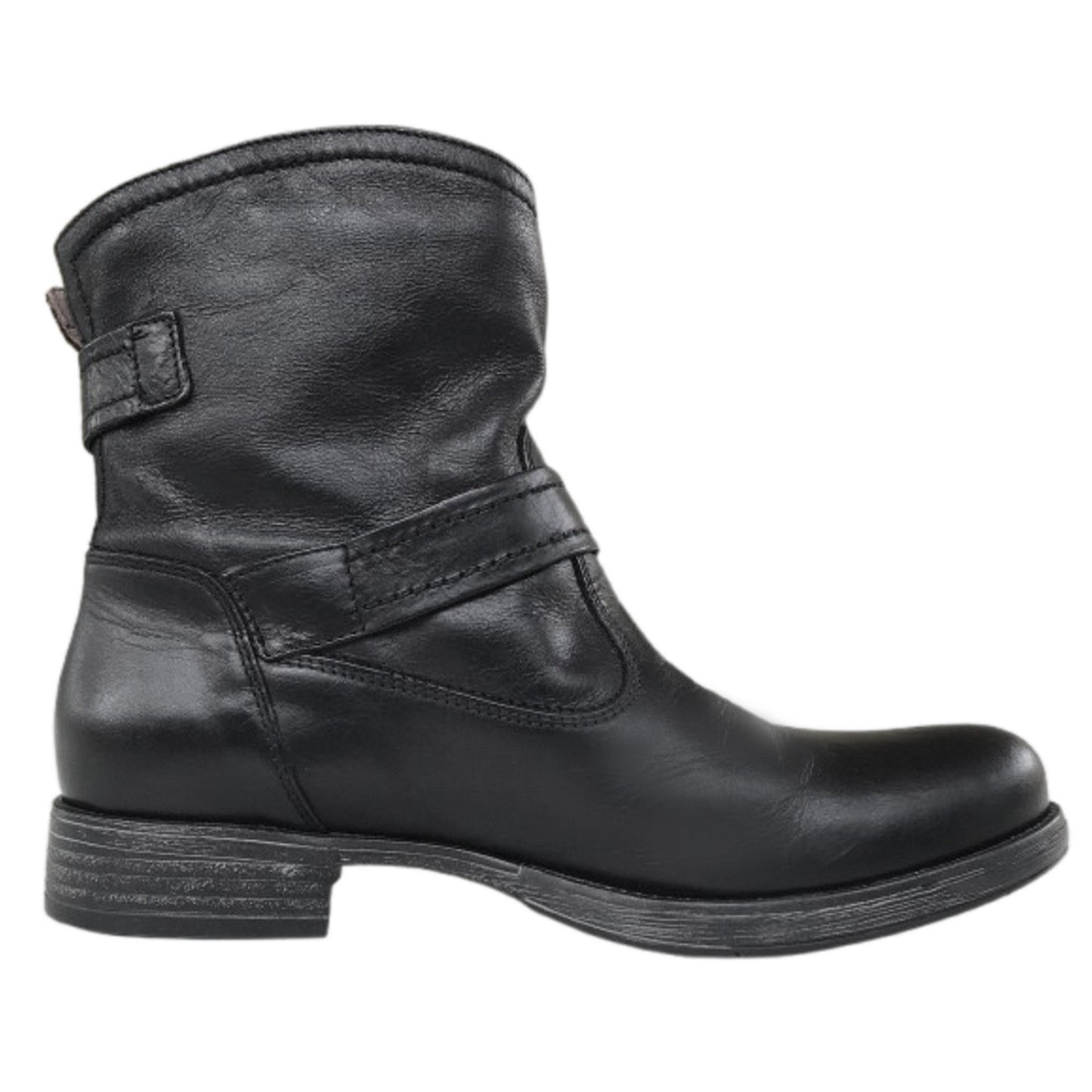 Stivaletti Biker Neri Donna NeroGiardini A309210D in Vera Pelle, Altezza Caviglia - Numero 38 (EU)