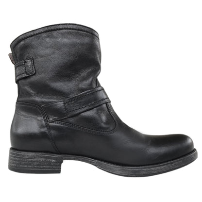 Stivaletti Biker Neri Donna NeroGiardini A309210D in Vera Pelle, Altezza Caviglia - Numero 38 (EU)