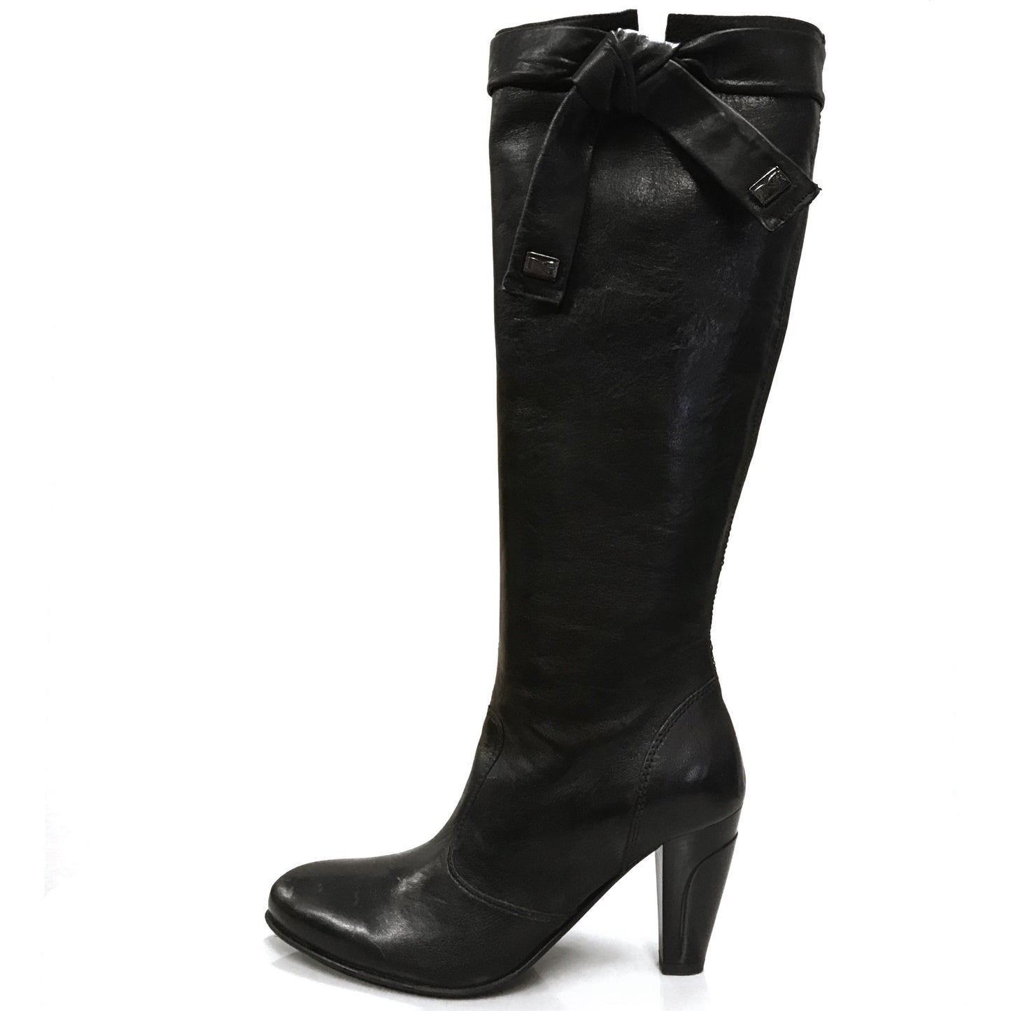 Stivali alti Donna NeroGiardini A900271E Tacco alto 7 cm, Vera Pelle, Nero, Zip