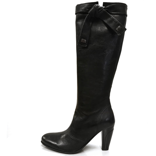 Stivali alti Donna NeroGiardini A900271E Tacco alto 7 cm, Vera Pelle, Nero, Zip