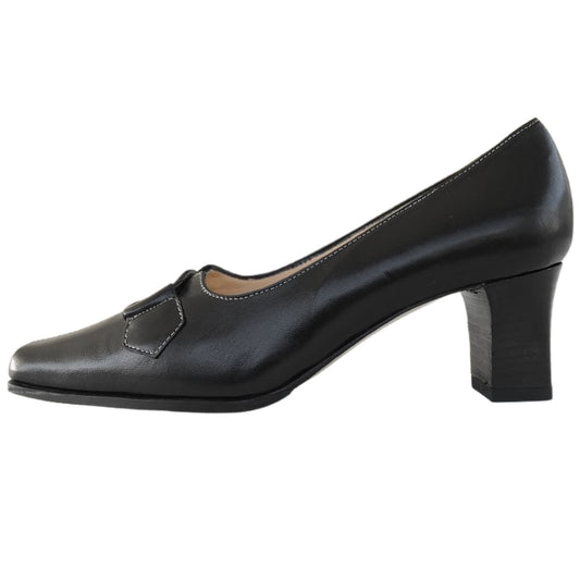 Décolleté donna Merianna 543, Vera Pelle con fibbia decorativa, Nero, 35 EU