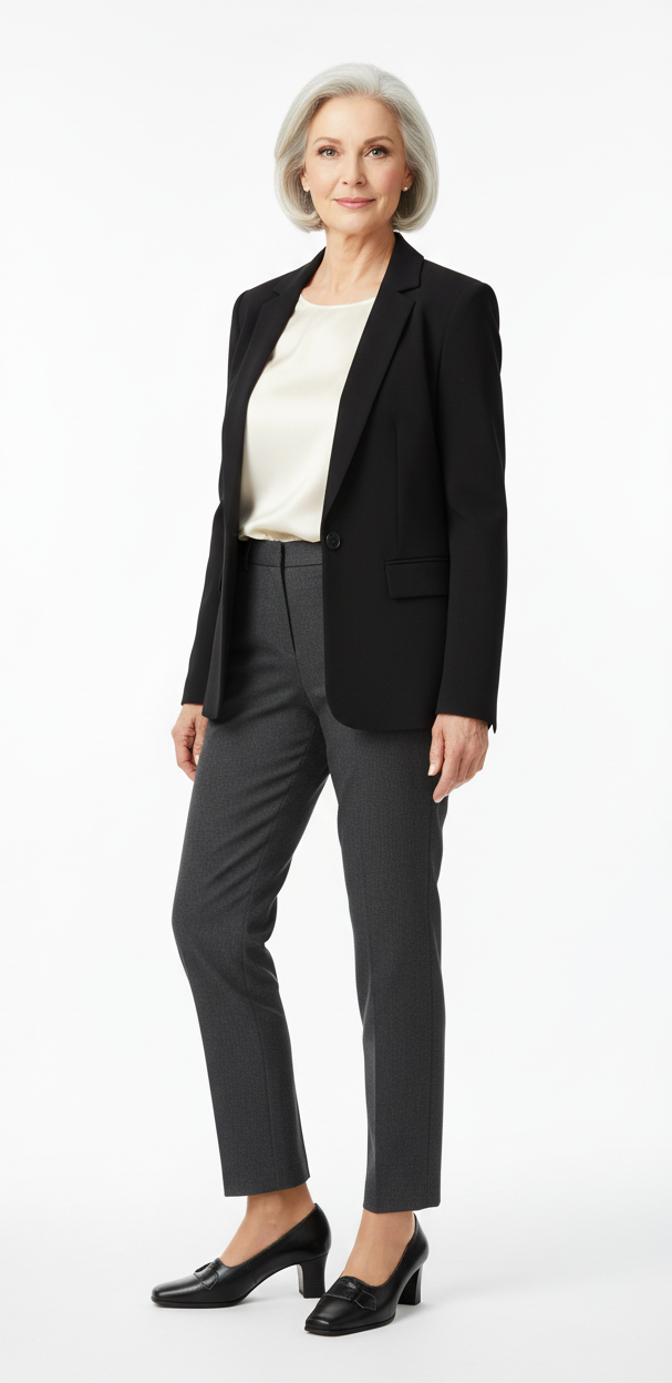 Décolleté donna Merianna 543, Vera Pelle con fibbia decorativa, Nero