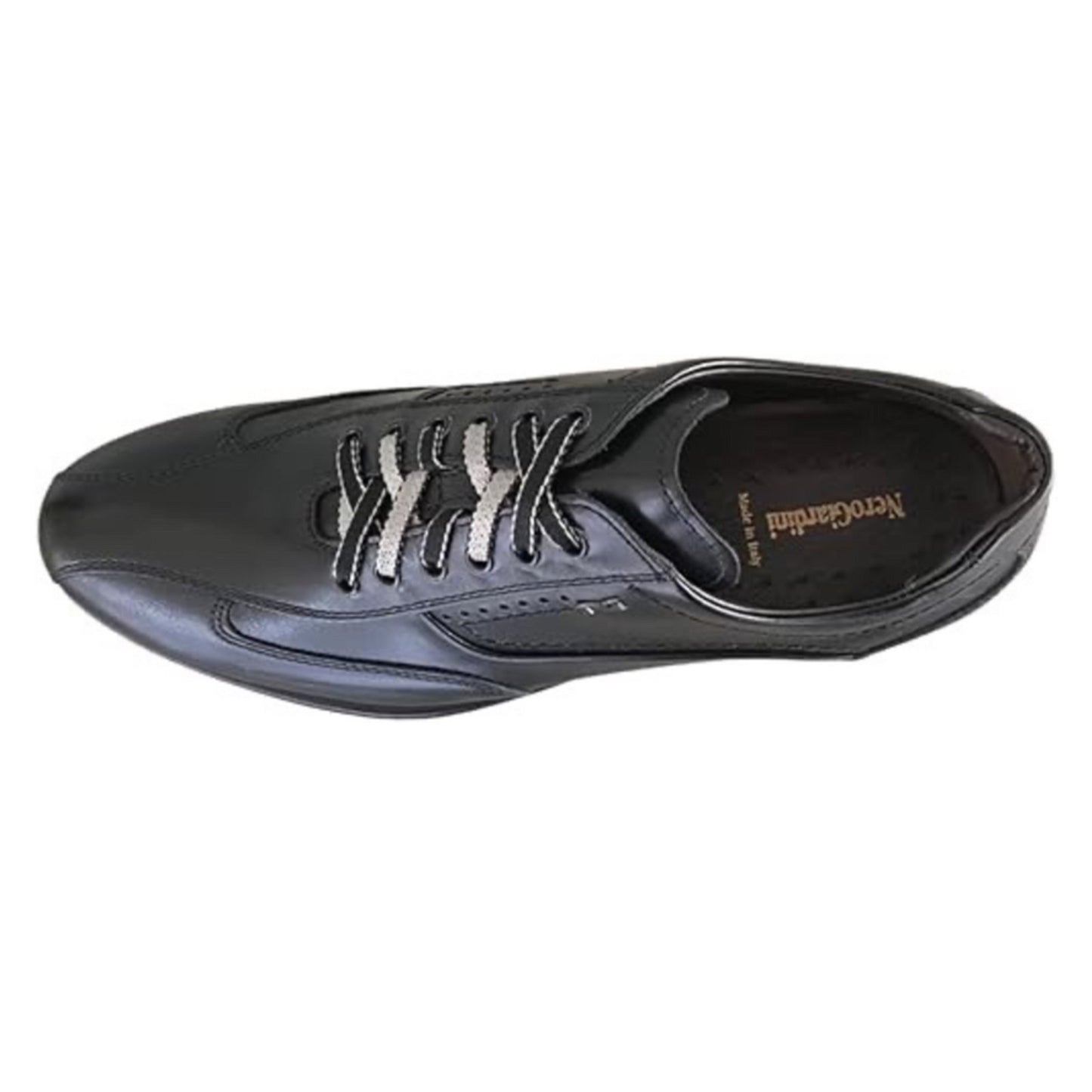 Scarpe Eleganti Uomo NeroGiardini A503580U Vera Pelle, Nero, lacci bicolor
