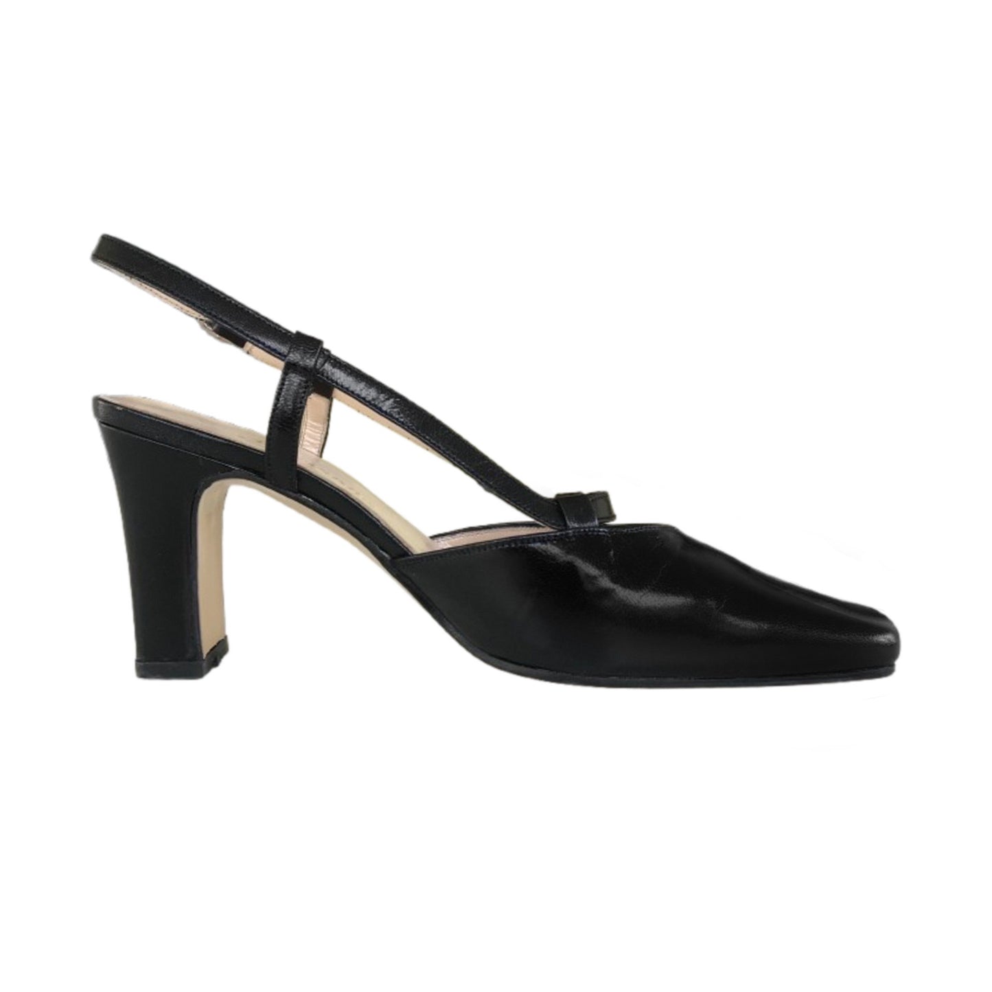 Décolleté Slingback Merianna 641 in Vera Pelle Nero