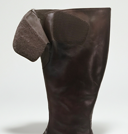 Stivali bassi Donna NeroGiardini 00840 Vera Pelle, Fondo Gomma, Cerniera Zip, Elastico, Chiusura a strappo - Testa di Moro, Bronzo
