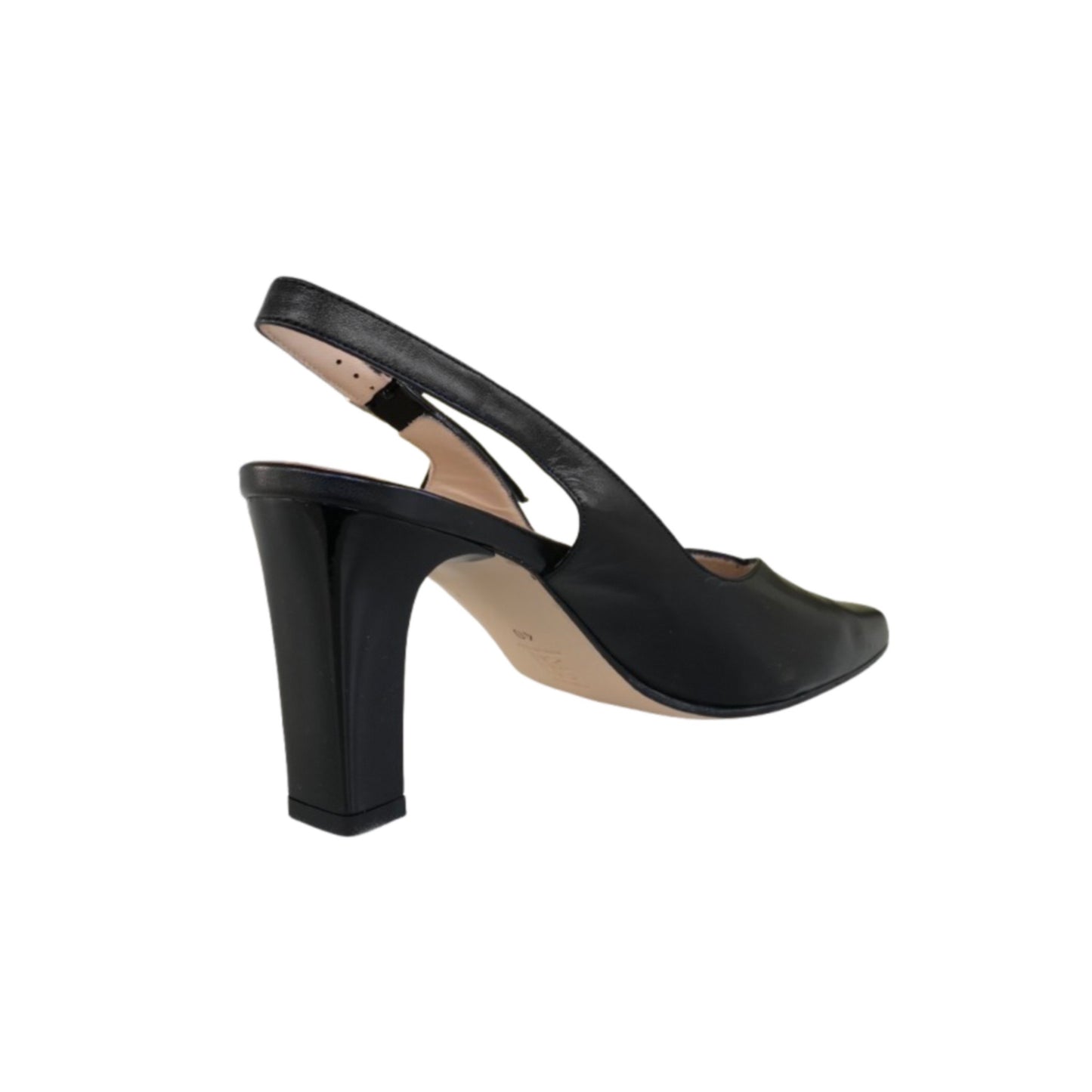 Décolleté Slingback Merianna 1057 in Vera Pelle e Vernice con cinturino regolabile