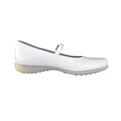 Ballerine con cinturino Cricket 1903 Vera Pelle Bianco Perlato