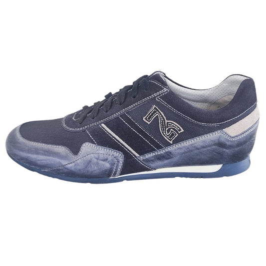Sneakers Uomo NeroGiardini P201160U Vera Pelle e Tessuto Blu indios - 42 EU