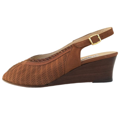 Sandali con zeppa Donna Confort 1551 Nabuk