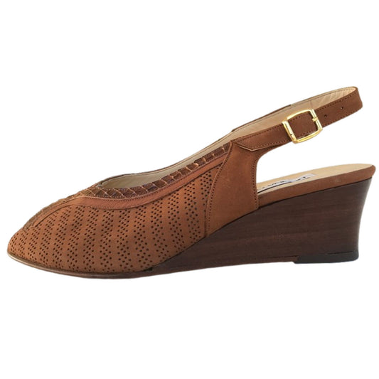 Sandali con zeppa Donna Confort 1551 Nabuk