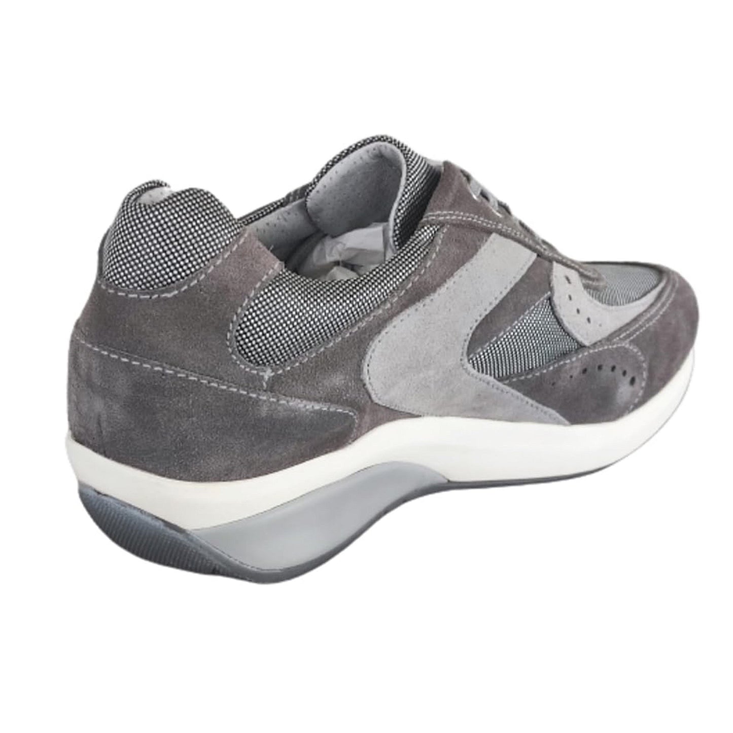 Sneakers Stringate Uomo NeroGiardini P201121U camoscio Grigio Fumo - 40 EU