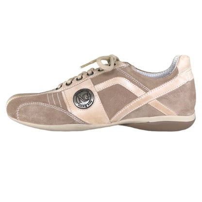 Sneakers Basse Uomo 07510 Vera Pelle Scamosciata Beige Deserto - 40 EU